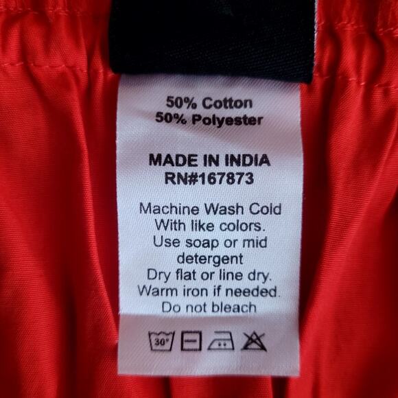 La Amario Red Boho Front Tie Spaghetti Strap Cami Top Size Large Patriotic NWT - Picture 4 of 6